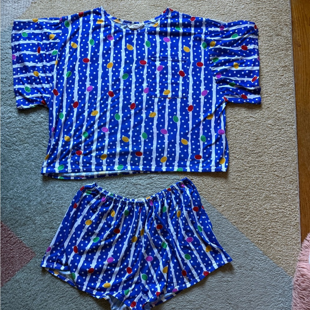 Hanna Andersson Blue Polka Dot Top